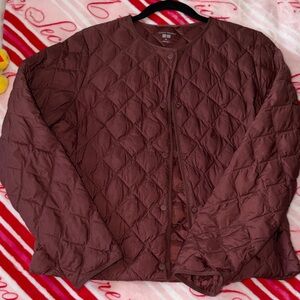 Uniqlo Warm Padded Maroon Jacket